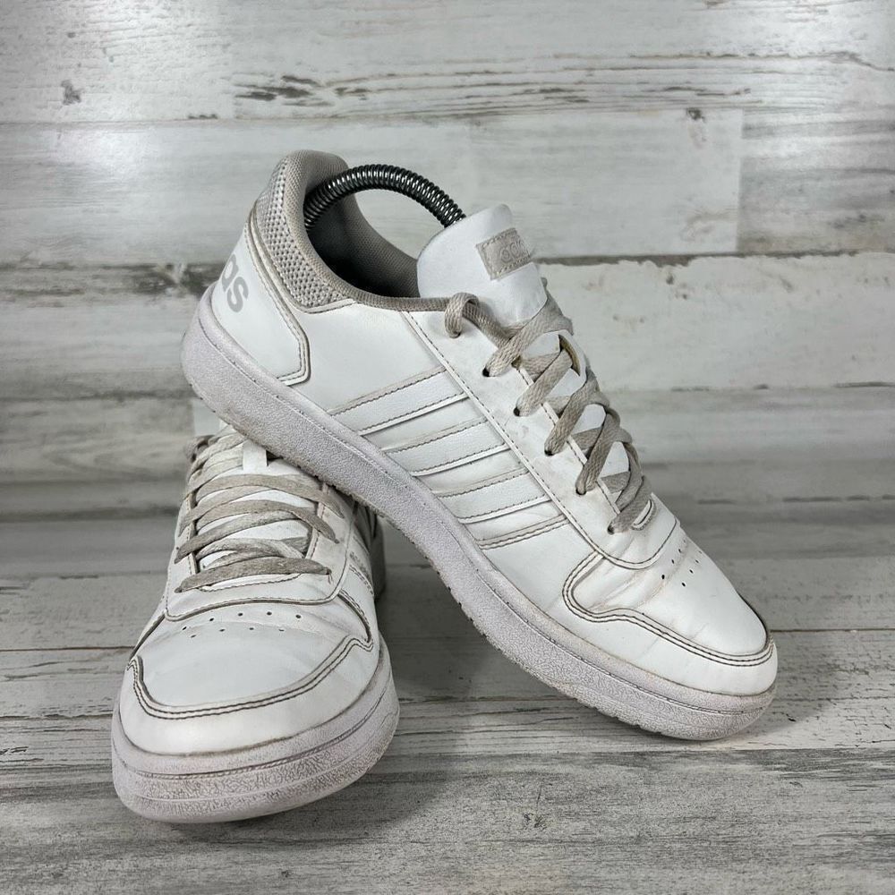 Adidas Womens Hoops 2.0 Cloud White Casual Shoes Lace‎ Up Size 8.5 - Picture 6 of 9
